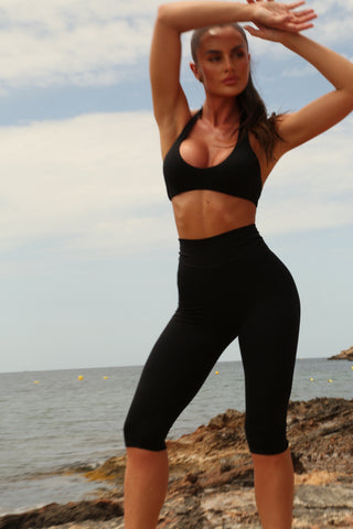 Luca Black Vest and Legging Set