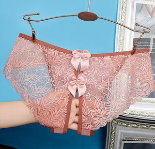 PInk Crotchless Lace Knickers