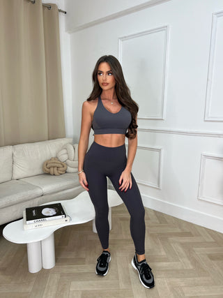 Top and Legging Dark Grey Set